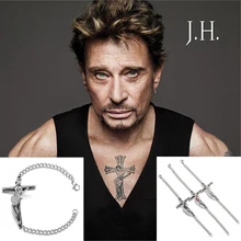 10 шт., браслеты с крестиком для гитары "Джони Халлидей", памятные браслеты, коллекции для Fanclub, юбилейные браслеты из нержавеющей стали