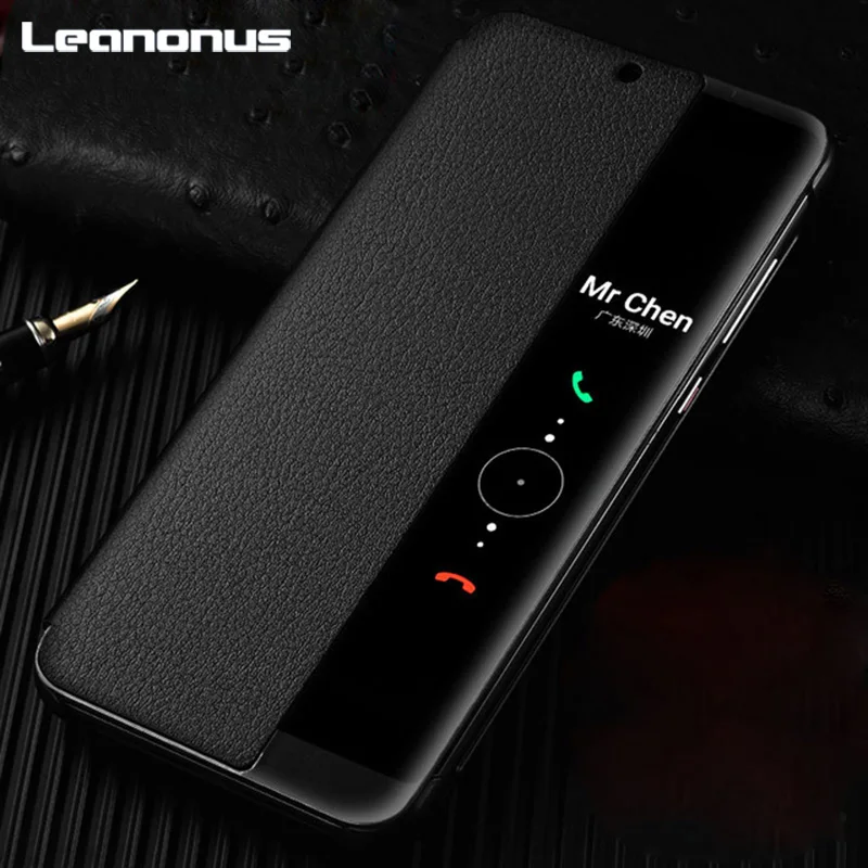 

Window View Case For Huawei P30 Pro Case Smart View PU Leather Hard PC Shockproof Back Cover for Huawei P20 Lite P20 Pro Coque