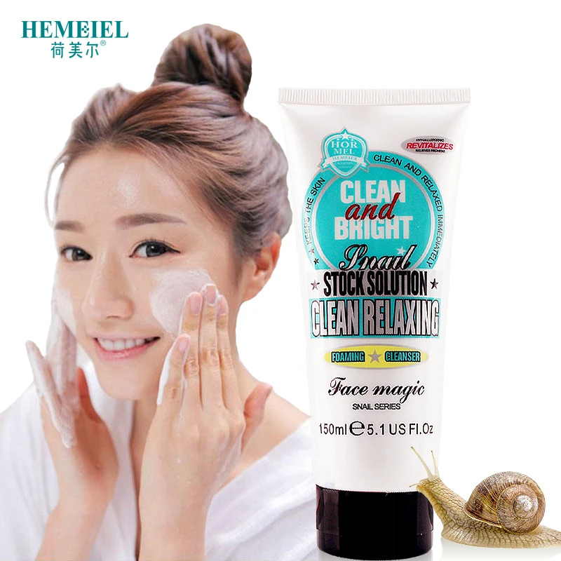 

Forms Face Cleanser Snail Essence Brighten Clear Face Washing Product Moisturizing Anti Acne Skin Care Remove Pores Facial Wash