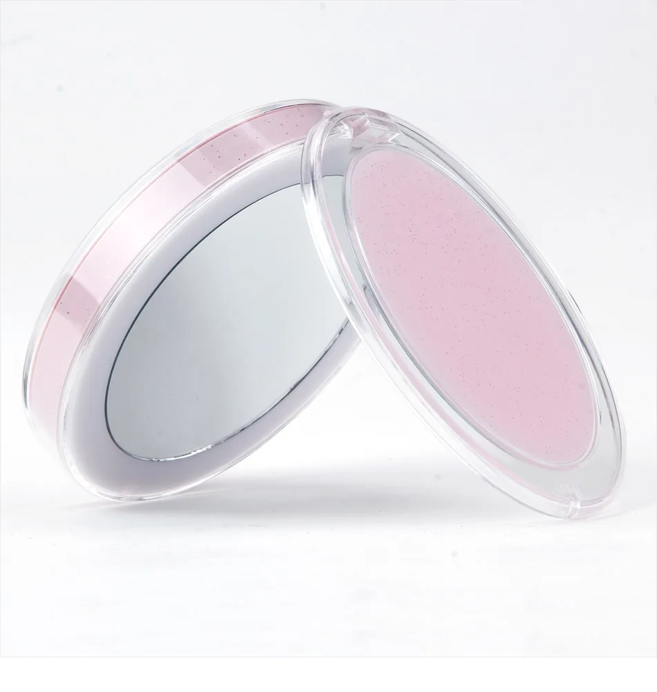 Светодиодный мини-зеркало для макияжа с 11 лампами 1X 3X увеличительное стекло для женщин компактные карманные зеркала для косметики портативный кабель Micro USB