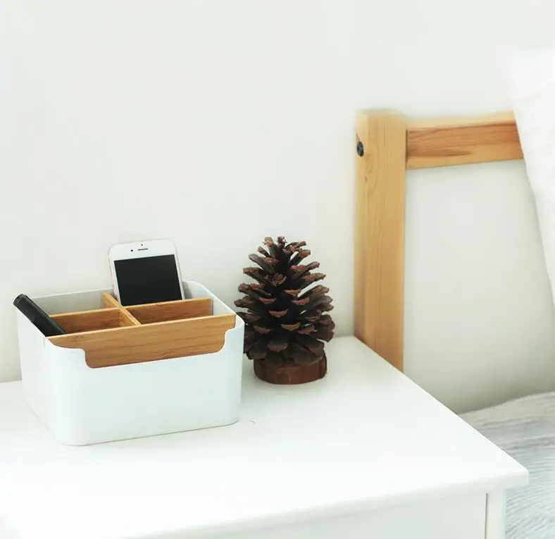 Youpin Wood BOX Detachable Organiser Box Bathroom Cosmetic Storage Box Wood ABS Case For Smart Home