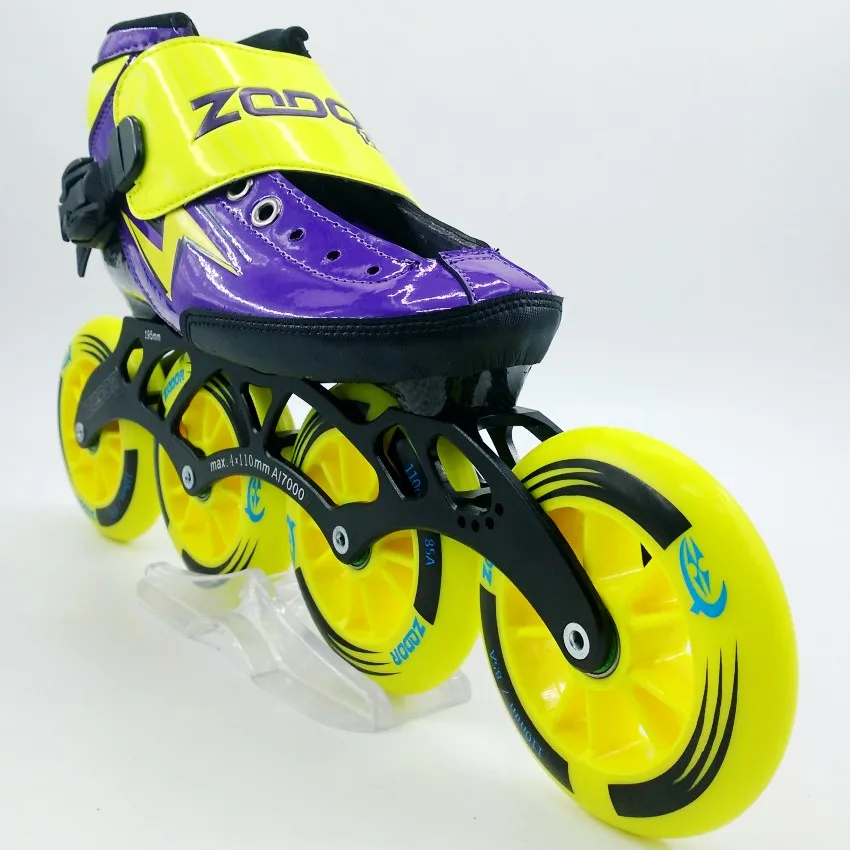 

ZODOR inline skating shoes Professional adult child speed skates skating shoes4*110mm skating wheels