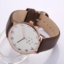 Арабские часы с небольшим циферблатом Рабочая кожа и сетка стальной ремень для часов