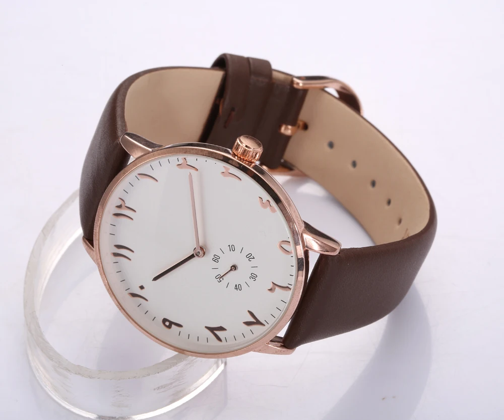 

Arabic Watches with Small Dial Working Leather and Mesh Steel Strap IP Plating Case