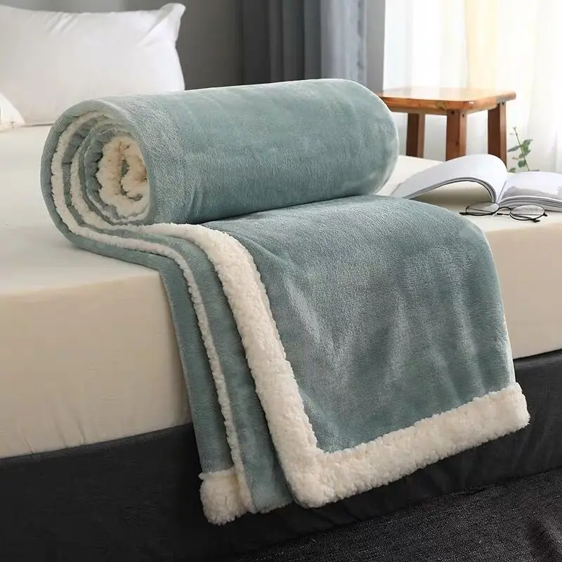 

Flannel Fleece Throw Blanket Soft Travel Blanket Solid Color Bedspread Plush Cover for Bed Sofa Warm Gift Dropship bedding quilt