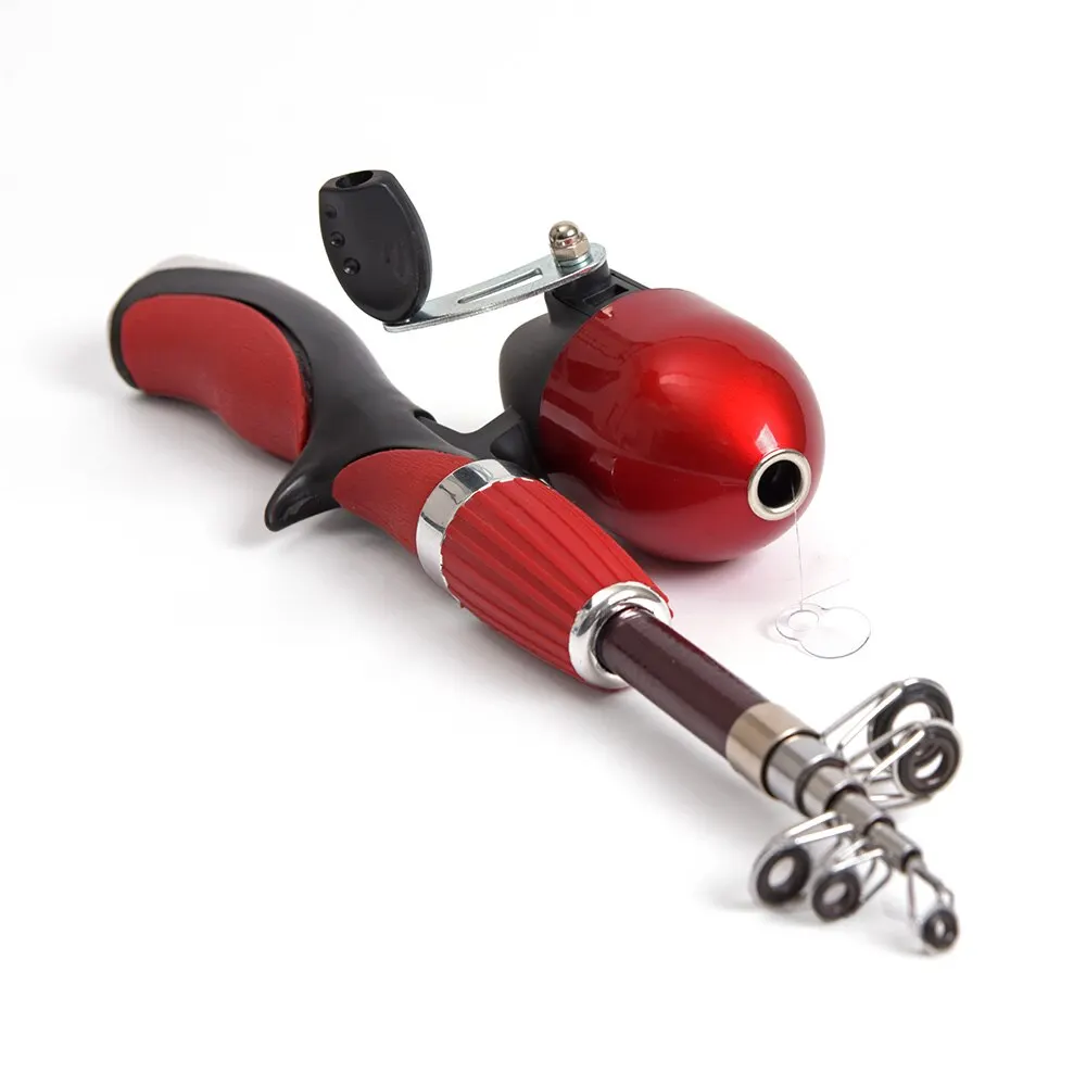 Lixada Telescopic Fishing Rod Combo 1.4 M Ice Fishing Rods + Closed Fishing Reel Lure Fishing Tackle Pesca Bag