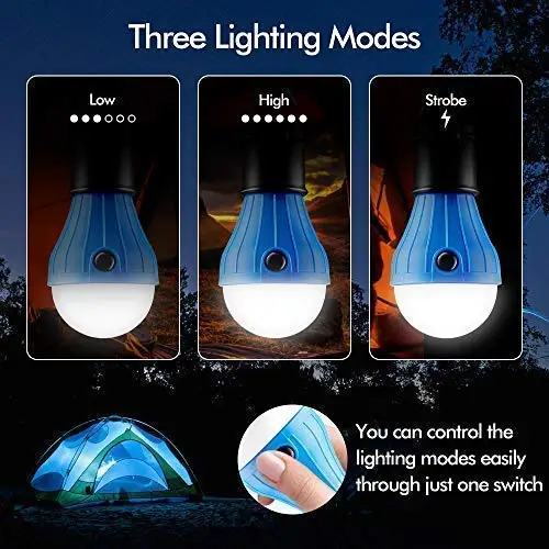16 Mini Portable Lantern Tent Light LED Bulb Emergency Lamp Waterproof Hanging Hook Flashlight For Camping 4 Colors Use 3 pcs AAA