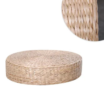 

Window Yoga Meditating Cushion Tatami Straw Weaving Cushion Hand-woven Bay Buddha Worship Cushion Round