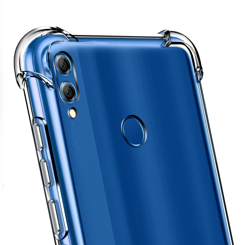 

YUETUO transparant Soft tpu phone back etui,coque,cover,case for huawei honor 8x 8 x silicone silicon accessories protector