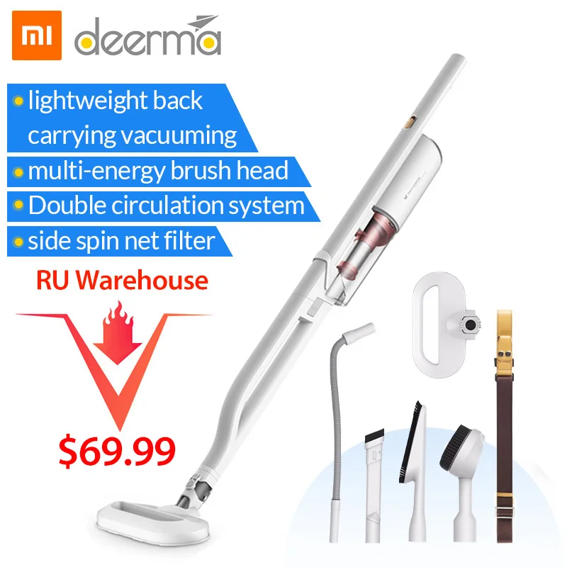 Xiaomi Mijia Deerma портативный пылесос Многофункциональный DX800 аспиратор 4 сопла