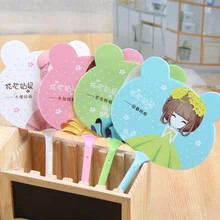 1 лот = 40 шт.! новая девушка творческий мультфильм милый шариковая ручка/небольшой вентилятор ручка/мультфильм подарок/студенческие награды