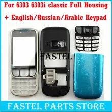 Полный телефон Корпус чехол+ английский/клавиатура с русским шрифтом для Nokia 6303c 6303 классика 6303ci 6303i классика+ Инструменты