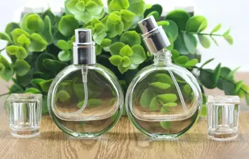 

50pcs 20ml Clear Glass Empty Perfume Bottles Atomizer Spray Refillable Bottle Spray Scent Case with Travel Size Portable Funnel