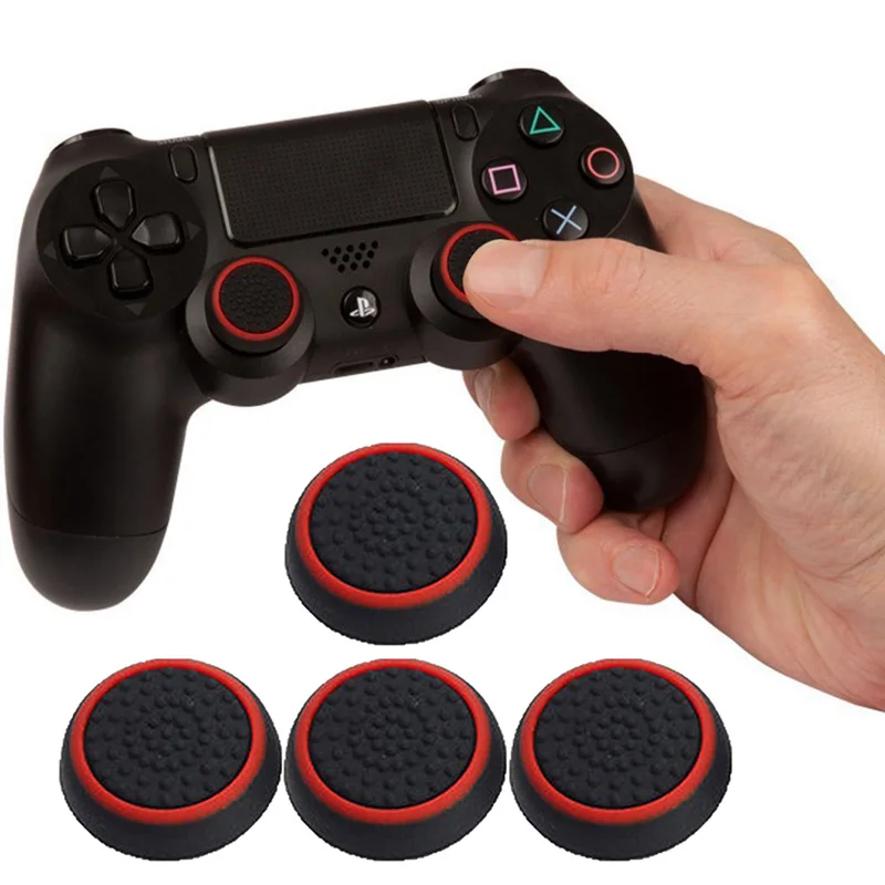 4 шт силиконовый Аналоговый джойстик для ручек Playstation PS4 Pro Slim PS3 контроллер