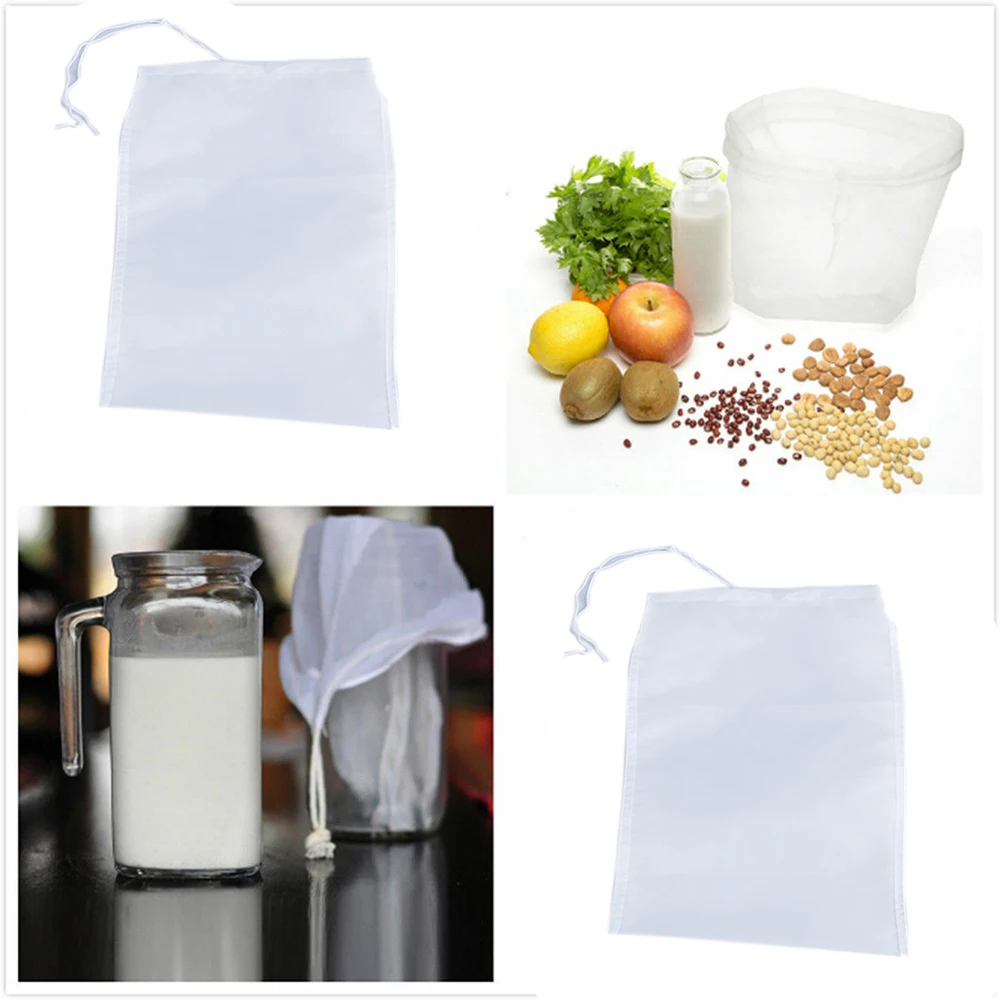 

20*30cm Filter Gauze Bag Reusable Strainer Bag Milk Tea Coffee juices Filter Cheese Mesh Cloth For Kitchen Dinning Bar Supplies