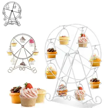 

HiMISS 8 Cups Ferris Wheel Shape Cake Display Stand for DIY Fondant Cream Mousse Cake