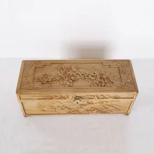 Дуньянская резьба по дереву деревянная резная камфорная деревянная коробочка для ювелирных изделий Коробка для хранения деревянная Подарочная коробка ремесла