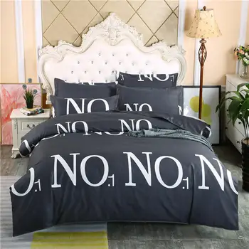 

Number One Bedding Set Dark color Bed Set Twin Queen King Size Bed Sheet Soft Skin affinity Duvet Cover Set