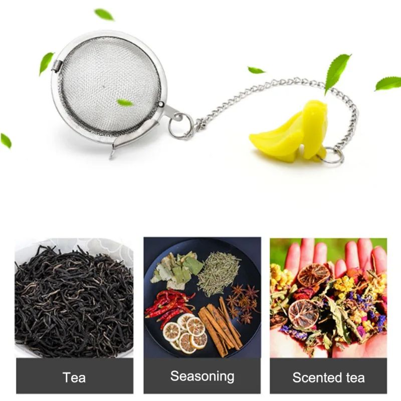 

Stainless Steel Mesh Tea Infuser Tea Ball Strainer for Brewing Device Herbal Spice Filter Interval Diffuser for Tea
