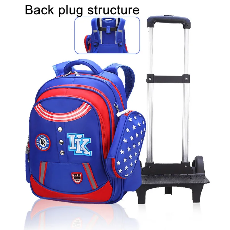

2018 Trolley School Bags For Girls Boys Teenagers Children School Backpack With 3 Wheels Kids Backpack Luggage Wheeled Backpack