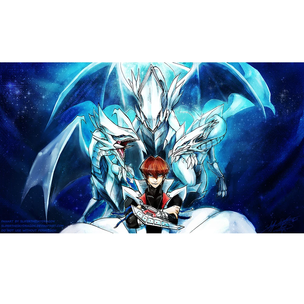 (Seto Kaibe Blue Eyes White Dragon Master)Limited Edition 35X60CM