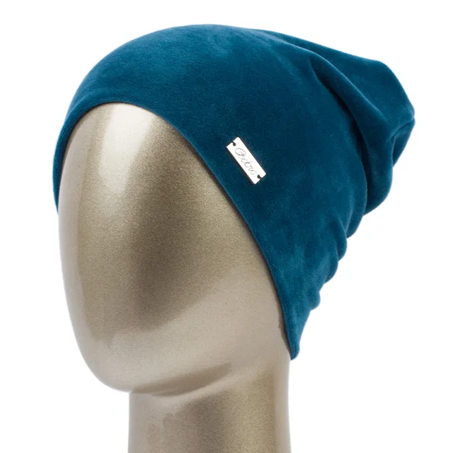 Geebro Women's Velour Beanie Hat Winter Warm Polyester Knit Skullies