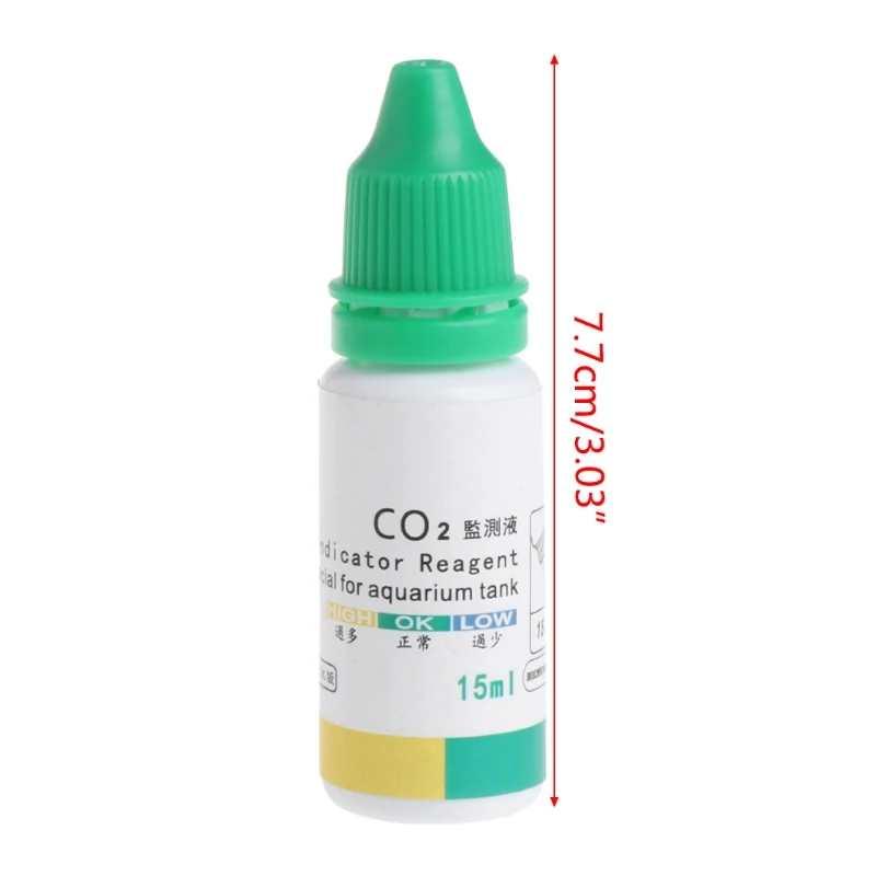 Aquarium CO2 Indicator Solution Fish Tank Liquid Test Plants Supplies Long Term 6