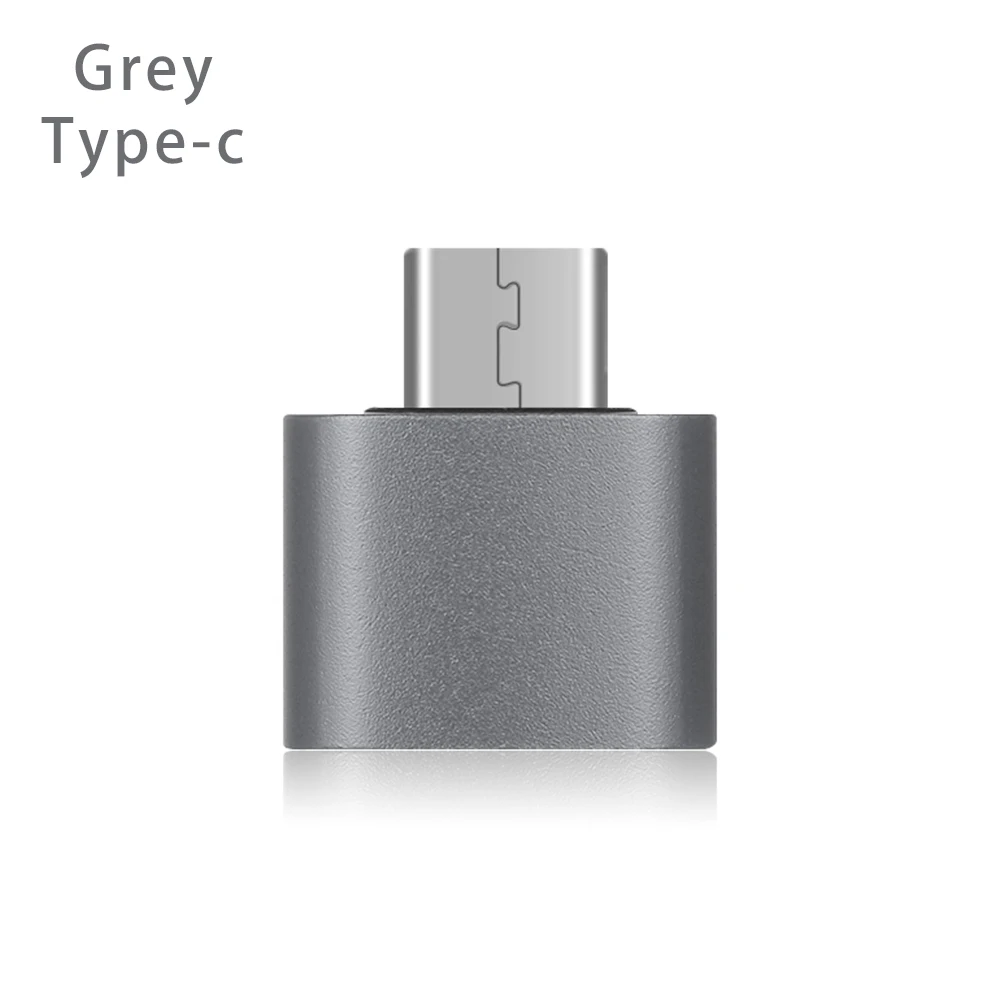 4 шт. металлический USB-C 3,1 type C к USB 3,0 адаптер конвертера otg для смартфонов Android otg адаптер Аксессуары - Цвет: grey