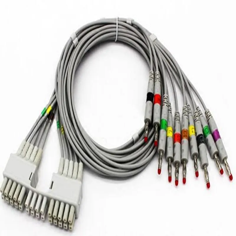 2018 Compatible for Mortara ELI 230l Telemetry ECG Holter Cable with 10 Leadwires, Banana end IEC Standard 2018 Compatible for Mortara ELI 230l Telemetry ECG Holter Cable with 10 Leadwires, Banana end IEC Standard