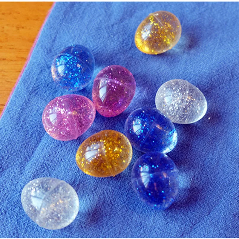 20pcs/set Children Toy Egg shape Bouncing Balls Rubber Outdoor Bath