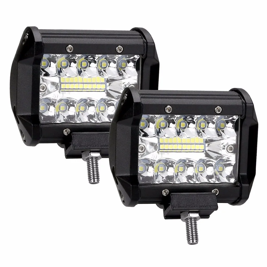 Car Accessories 60W 2Pcs 5 Inch LED Work Light Spotlight Off-road Driving Fog Lamp Truck Boat Auto Headlights 12V Led Light