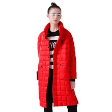 Модный светильник, тонкая осенне-зимняя женская куртка, европейский стиль, теплая, высокое качество, 90% белый утиный пух, парка Casaco WUJ0938