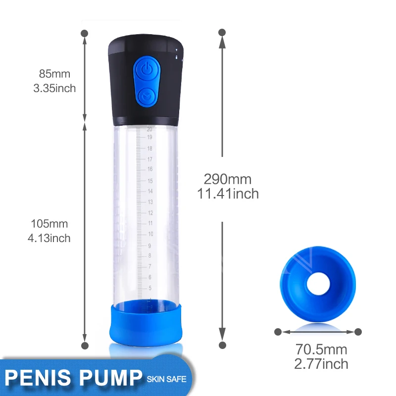 Koop Elektrische Penis Pomp Automatische Vacuüm Dildo Uitbreiding Pomp Seksspeeltje Mannelijke Erectie Training Extender Mouw