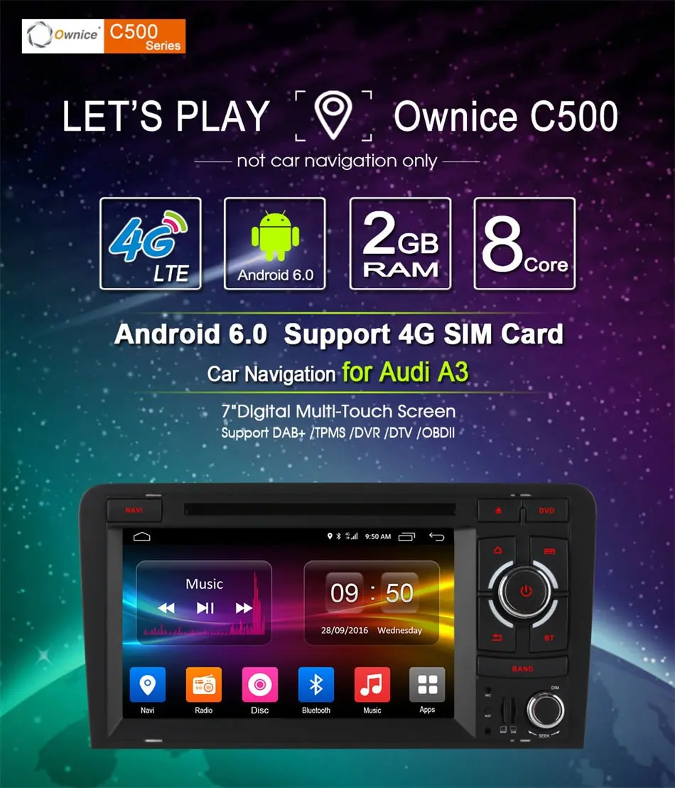 Cheap 1024X600 Octa 8 Core 2GB RAM Android 6.0 4G SIM LTE Wifi Car DVD Player for AUDI A3 2002-2011 GPS Navigation Radio Stereo System 5 Cheap 1024X600 Octa 8 Core 2GB RAM Android 6.0 4G SIM LTE Wifi Car DVD Player for AUDI A3 2002-2011 GPS Navigation Radio Stereo System 5