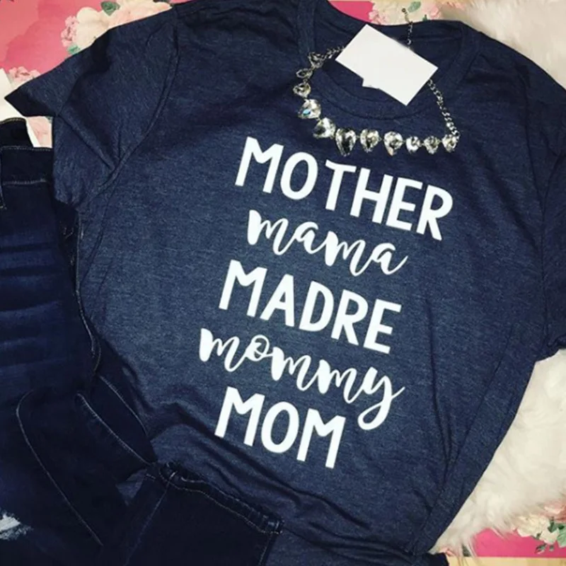 Крутые женские футболки модные топы для мамы с надписью Blessed Mom Thankful уличная