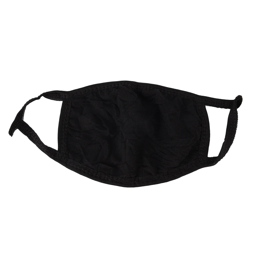 1 шт., черная маска для рта, хлопок, защита от пыли, двойная, модная, моющаяся, много раз, с использованием года