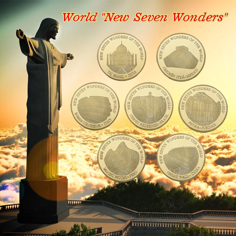 24k pozlačeni kovanec Sedem čudes sveta Colosseum Italija Najboljša kolekcija poslovnega darila kovanec za prijatelje Home Decoration