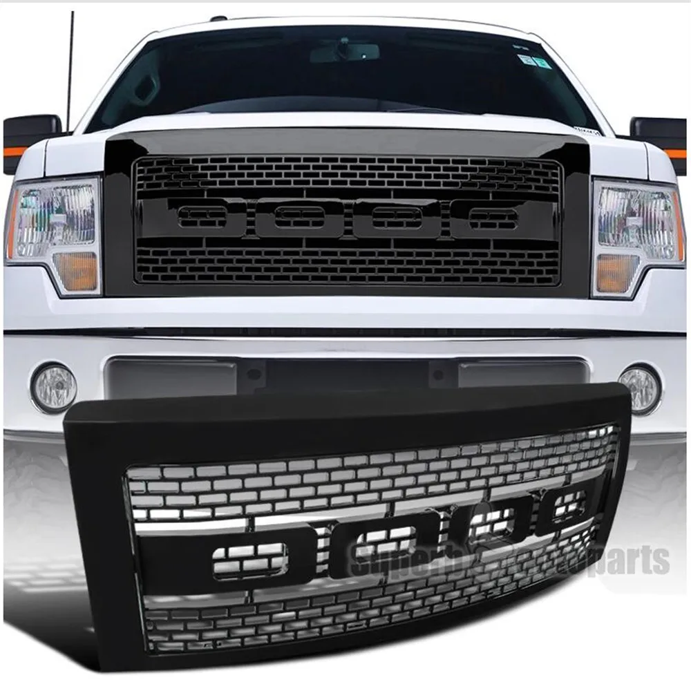 XYIVYG 2009- для Ford F150 Черный ABS Роскошный Раптор стиль передний капот решетка