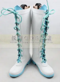 

Anime Love Live ! Wonderful Rush blue white boots cosplay shoes