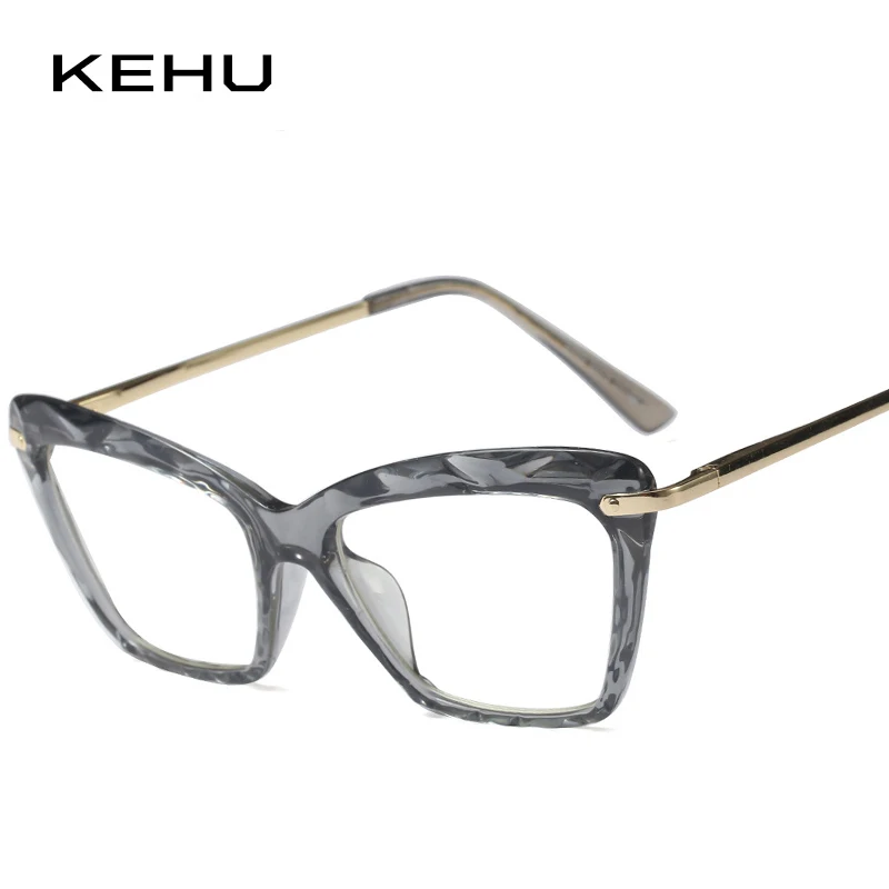 

KEHU Fashion Square Glasses Frames Women Brand Ultralight Water Ripple Eyewear Frame UV Can be equipped With Optical Lense KH93
