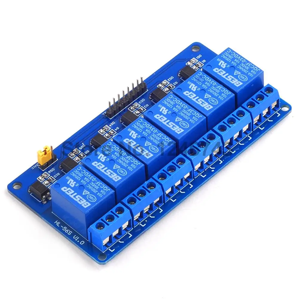 1 шт. 6 канальное реле 3 в для Arduino|low level trigger|3v relay3v relay module |