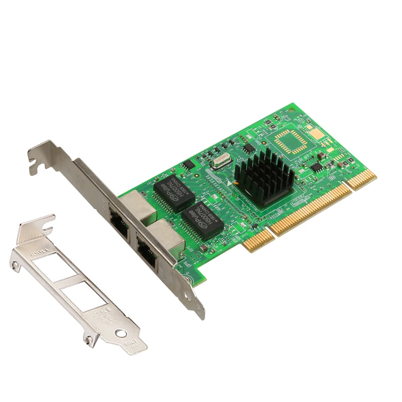 

Intel Chipset 82546 Dual Ports Gigabit 8492MT PCI Server Network Card 1000Mbps RJ45 NIC Desktop Ethernet Adapter