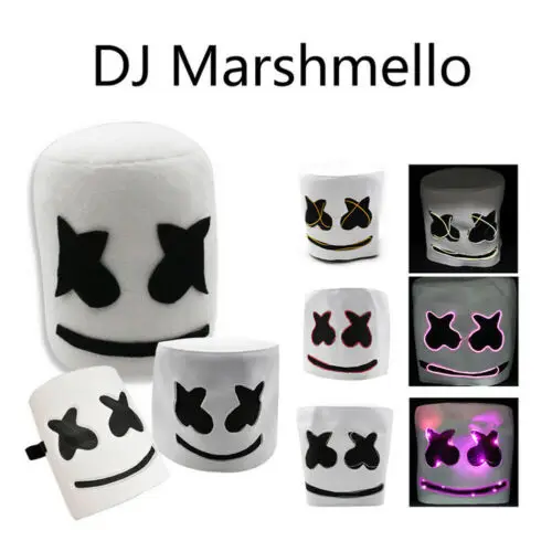 MarshMello маска диджея шлем на всю голову Хэллоуин косплей маска бар Музыка Зефир