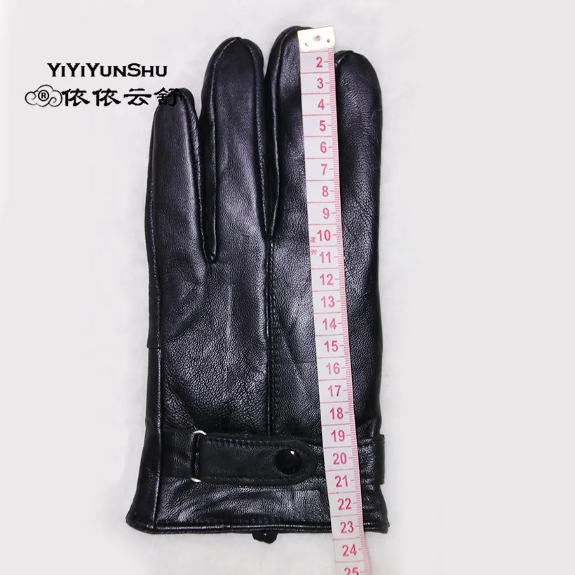

Men Genuine Leather Gloves Outdoor Wool Sheepskin Gloves Mittens 2016 New Winter Autumn Warm Wind Suede Male Leather Fur Gloves