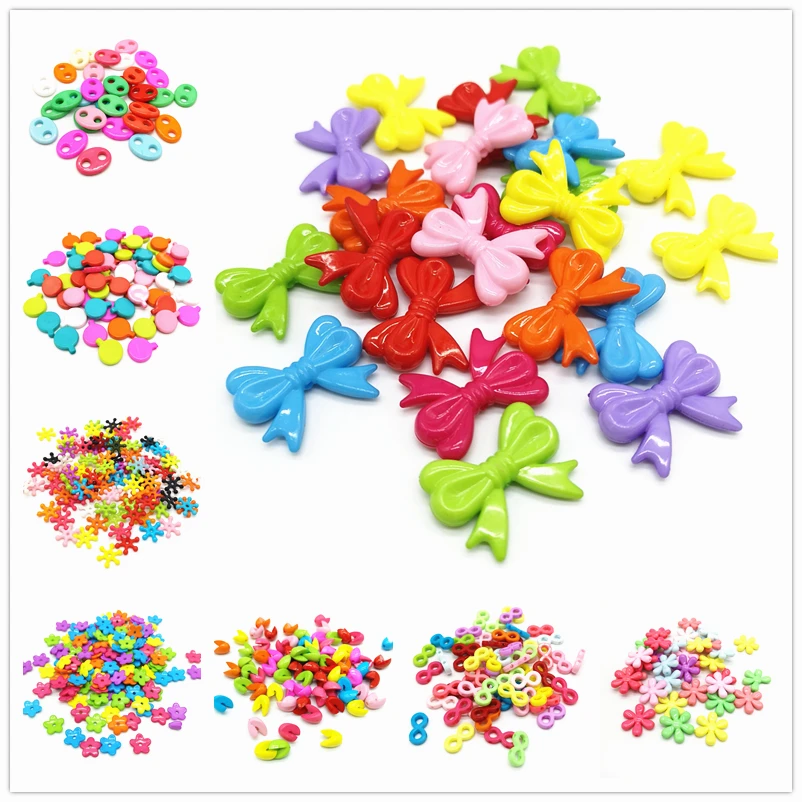 

Multi style Acrylic Beads Mixed Color Random Loose Hole Beads for Necklace Bracelet DIY Jewelry Making Accessories