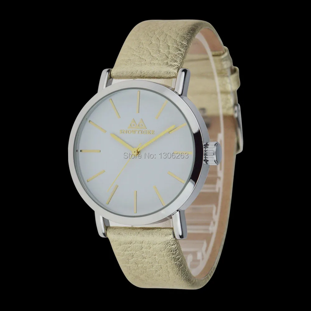 2016 fashion casual leather analog ladies watch simple business lovers women watches clock military sport wrist