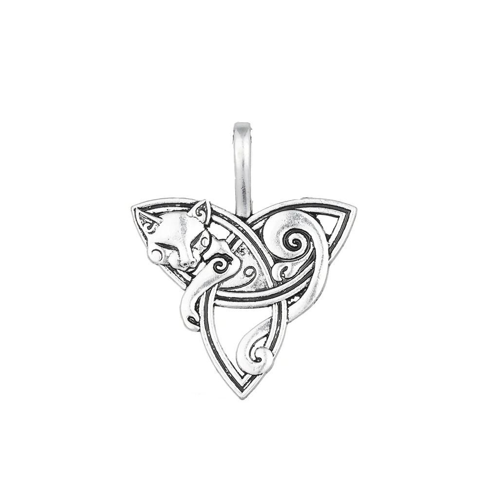 Рукодельные браслеты Dawapara лиса Triquetra Fenrir амулетные с животными мужские Модные