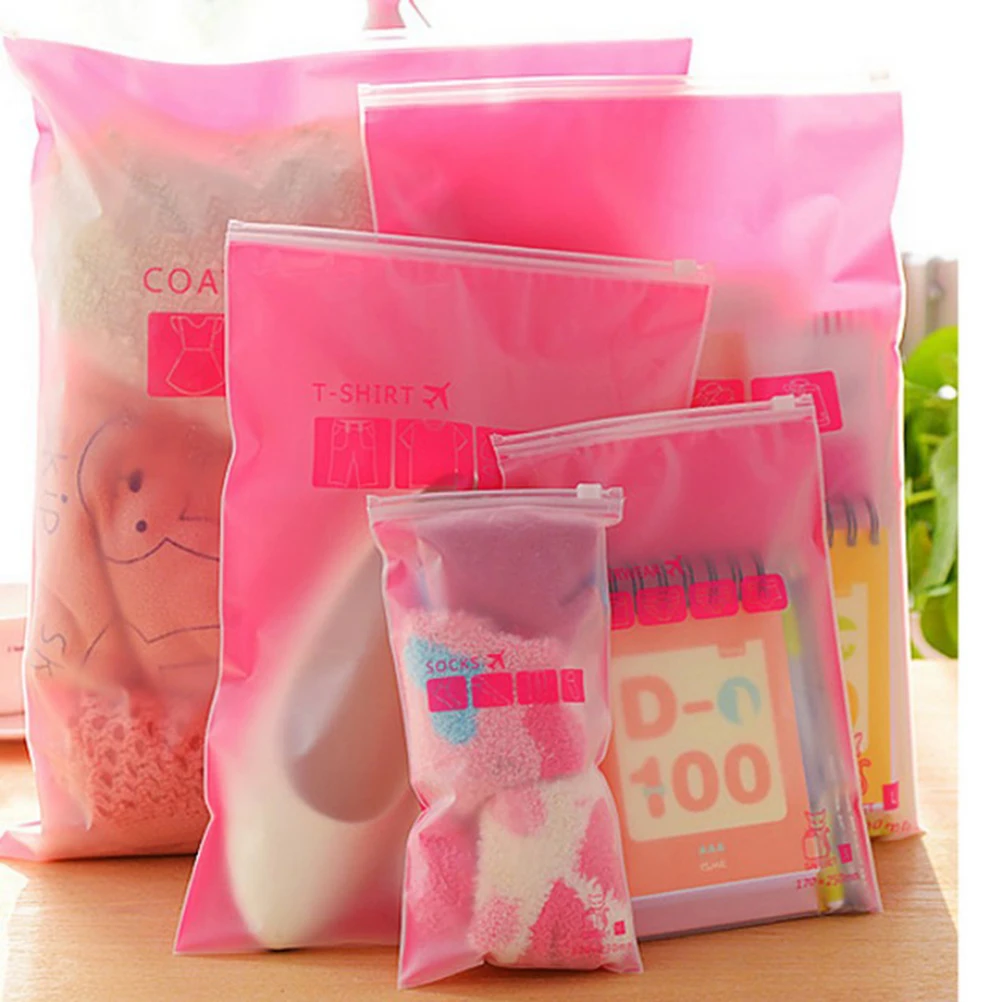 8Pcs/set Travel Wash Protect Cosmetics Plastic Storage Bag Transparent Waterproof Clothes Socks/underwear Bra Shoes Storage Bag