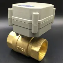 DC12V DC24V моторизованный шаровой клапан 2/3/5/7 Провода BSP 1 ''2-полосная латунь DN25 для Очистка воды вентиляции и кондиционирования TF25-B2-A
