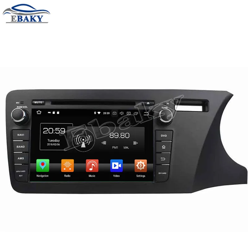 Cheap NaviTopia 8inch 4GB RAM 64GB ROM Octa Core Android 9.0 Car DVD Player For Honda CITY 2014 Right/GPS/WIFI 9